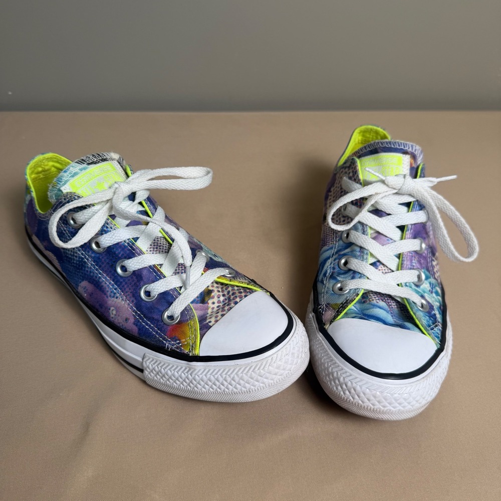 Converse Chuck Taylor All Star Low Top Floral Multi Color Sneakers Womens 8.5